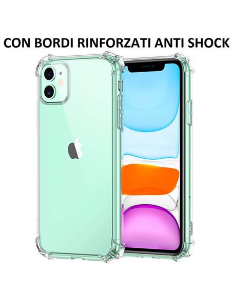 CUSTODIA per APPLE IPHONE 12 MINI (5.4') IN GEL TPU SILICONE TRASPARENTE SLIM 0,5mm CON BORDI RINFORZATI ANTI SHOCK