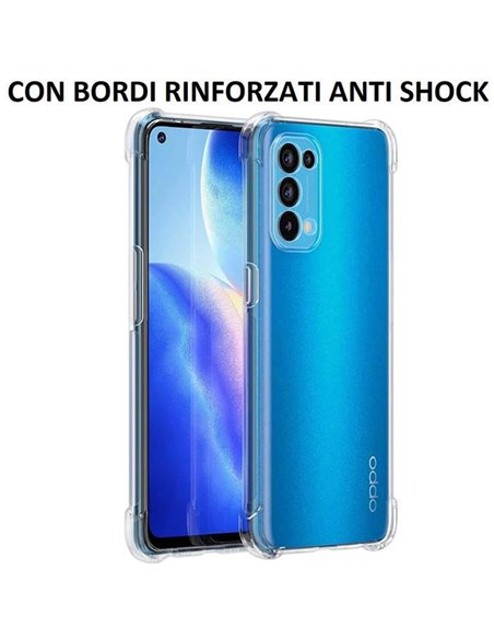 CUSTODIA per OPPO RENO 5 5G, 5 4G, 5K, FIND X3 LITE IN GEL TPU SILICONE TRASPARENTE SLIM 0,5mm CON BORDI RINFORZATI ANTI SHOCK