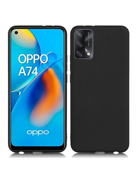 CUSTODIA per OPPO A74 - IN GEL TPU SILICONE SLIM COLORE NERO SATINATO - ATTENZIONE: Non compatibile con Oppo A74 5G!