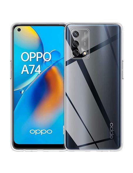 CUSTODIA per OPPO A74 - IN GEL TPU SILICONE TRASPARENTE - ATTENZIONE: Non compatibile con Oppo A74 5G!