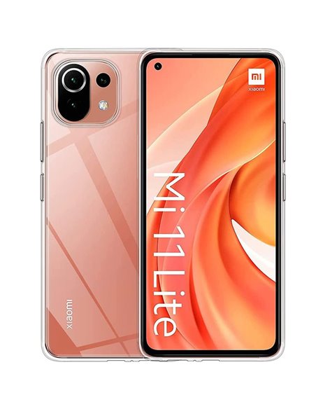 CUSTODIA per XIAOMI MI 11 LITE 5G, MI 11 LITE 4G - IN GEL TPU SILICONE TRASPARENTE