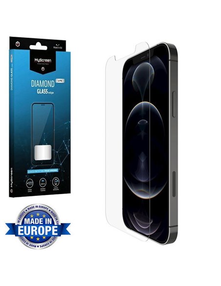 PELLICOLA per APPLE IPHONE 12 PRO MAX (6.7') - PROTEGGI DISPLAY IN VETRO TEMPERATO 9H 0,33mm MYSCREEN DIAMOND LITE BLISTER