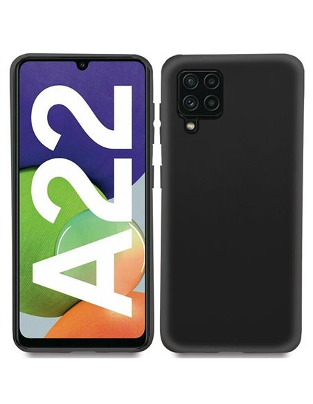 CUSTODIA per SAMSUNG GALAXY A22 (SM-A225F) - IN GEL TPU SILICONE SLIM COLORE NERO SATINATO - ATTENZIONE..