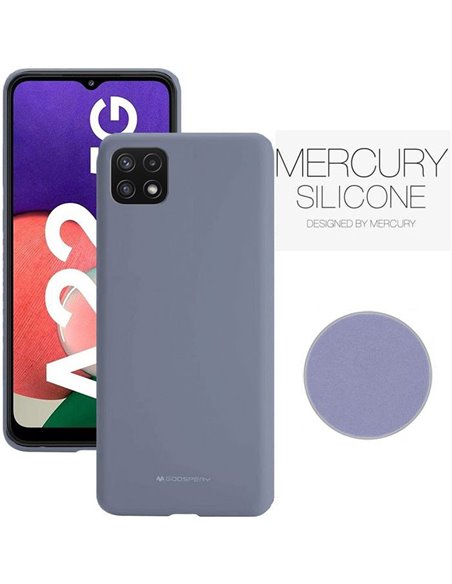 CUSTODIA per SAMSUNG GALAXY A22 5G (A226B) - SILICONE CON INTERNO IN MICROFIBRA COLORE LAVANDA ALTA QUALITA' BLISTER - ATTENZION