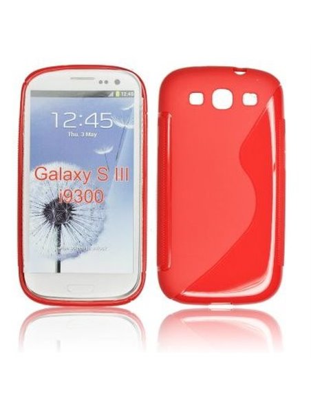 CUSTODIA GEL TPU SILICONE DOUBLE per SAMSUNG i9300 Galaxy S3, I9300i Galaxy S3 Neo COLORE ROSSO