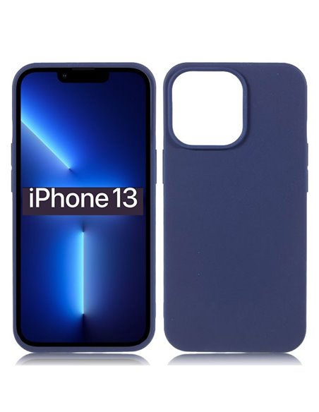 CUSTODIA per APPLE IPHONE 13, IPHONE 14 (6.1') IN GEL TPU SILICONE SLIM COLORE BLU SATINATO