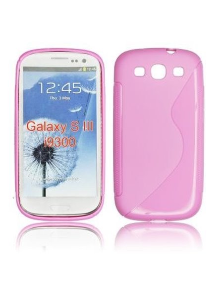 CUSTODIA GEL TPU SILICONE DOUBLE per SAMSUNG i9300 Galaxy S3, I9300i Galaxy S3 Neo COLORE ROSA