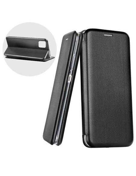 CUSTODIA per APPLE IPHONE 13 MINI (5.4') - FLIP ORIZZONTALE SIMILPELLE CON CHIUSURA MAGNETICA INVISIBILE E INTERNO IN TPU NERO