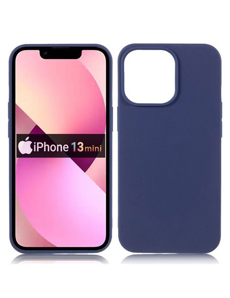 CUSTODIA per APPLE IPHONE 13 MINI (5.4') - IN GEL TPU SILICONE SLIM COLORE BLU SATINATO