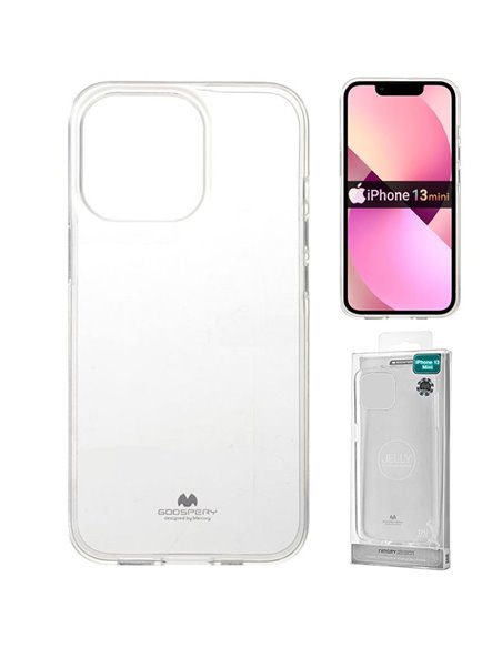 CUSTODIA per APPLE IPHONE 13 MINI (5.4') IN GEL TPU SILICONE TRASPARENTE ALTA QUALITA' MERCURY BLISTER