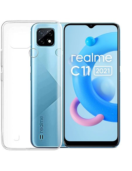 CUSTODIA per REALME C11 2021 - IN GEL TPU SILICONE TRASPARENTE - ATTENZIONE: Non compatibile con versione precedente!