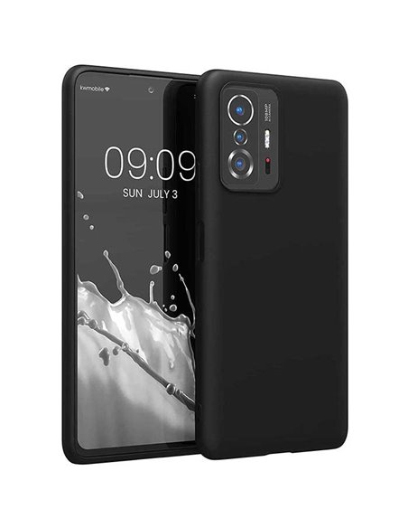 CUSTODIA per XIAOMI 11T (5G), 11T PRO (5G) - IN GEL TPU SILICONE SLIM COLORE NERO SATINATO