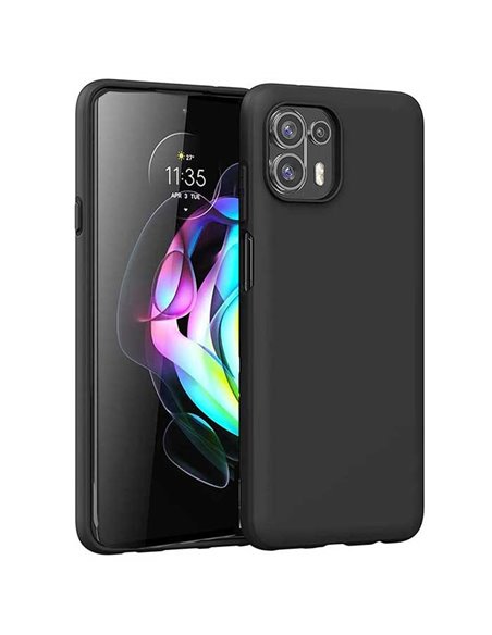 CUSTODIA per MOTOROLA EDGE 20 LITE (4G/5G) - IN GEL TPU SILICONE SLIM COLORE NERO SATINATO