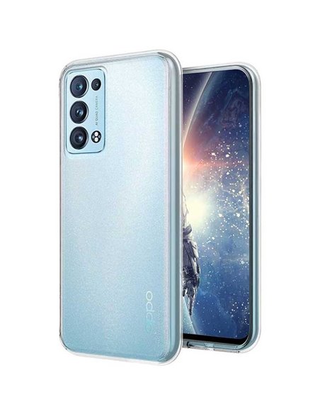 CUSTODIA per OPPO RENO 6 PRO 5G - IN GEL TPU SILICONE TRASPARENTE