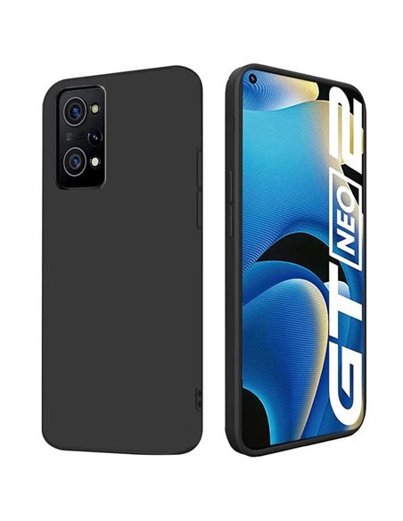 CUSTODIA per REALME GT NEO 2 (4G/5G), GT 2, GT NEO 3T - IN GEL TPU SILICONE SLIM COLORE NERO SATINATO