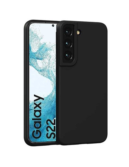 CUSTODIA per SAMSUNG GALAXY S22 5G (SM-S901B) IN GEL TPU SILICONE SLIM COLORE NERO SATINATO