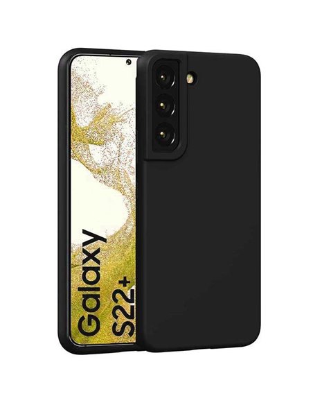 CUSTODIA per SAMSUNG GALAXY S22 PLUS 5G (SM-S906B) IN GEL TPU SILICONE SLIM COLORE NERO SATINATO