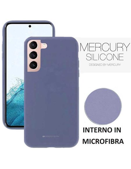 CUSTODIA per SAMSUNG GALAXY S22 5G (SM-S901B) - IN SILICONE CON INTERNO IN MICROFIBRA COLORE LAVANDA ALTA QUALITA' MERCURY