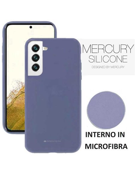 CUSTODIA per SAMSUNG GALAXY S22 PLUS 5G (S906B) - IN SILICONE CON INTERNO IN MICROFIBRA COLORE LAVANDA ALTA QUALITA' MERCURY