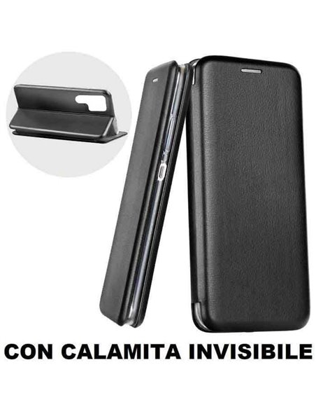 CUSTODIA per SAMSUNG GALAXY S22 ULTRA 5G (S908B) - FLIP ORIZZONTALE SIMILPELLE CON CHIUSURA MAGNETICA E INTERNO IN TPU NERO