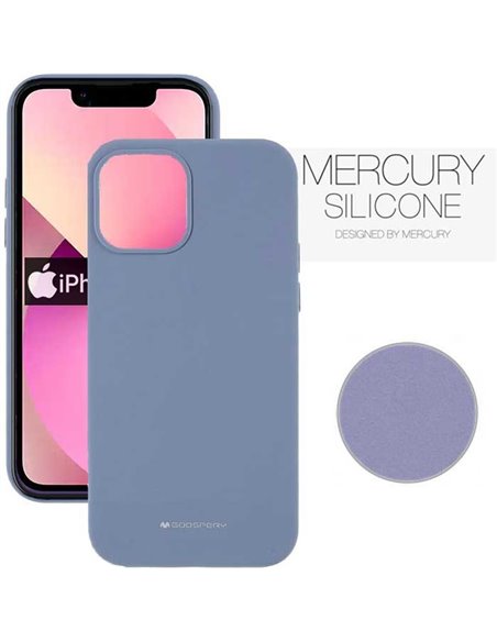 CUSTODIA per APPLE IPHONE 13 MINI (5.4') IN SILICONE CON INTERNO IN MICROFIBRA COLORE LAVANDA ALTA QUALITA' MERCURY BLISTER