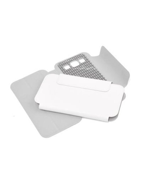 CUSTODIA BOOK SLIM GOMMATA per SAMSUNG I9300 GALAXY S3, I9300i GALAXY S3 NEO CON FISSAGGIO ADESIVO COLORE BIANCO