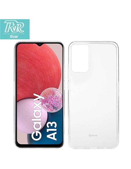 CUSTODIA per SAMSUNG GALAXY A13 4G (A135/A137) IN GEL TPU SILICONE TRASPARENTE ALTA QUALITA' ROAR COLORFUL - ATTENZIONE..