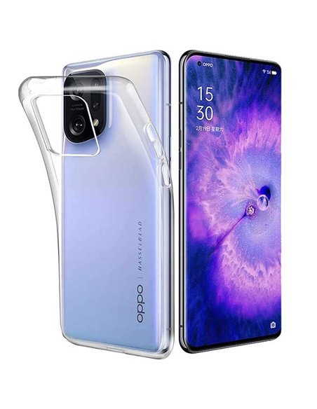 CUSTODIA per OPPO FIND X5 - IN GEL TPU SILICONE TRASPARENTE