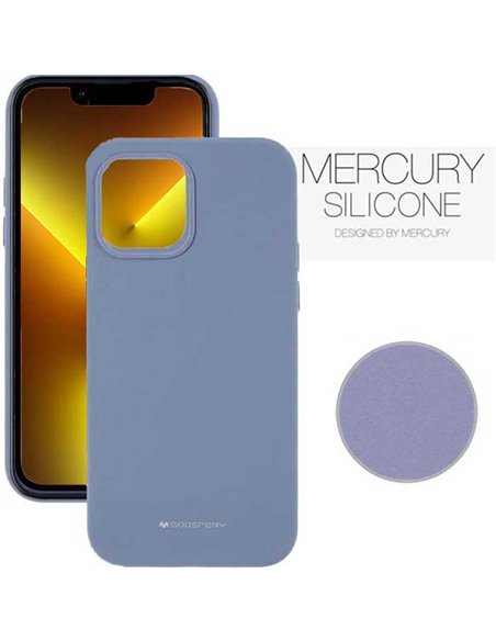 CUSTODIA per APPLE IPHONE 13 PRO MAX (6.7') IN SILICONE CON INTERNO IN MICROFIBRA COLORE LAVANDA ALTA QUALITA' MERCURY BLISTER