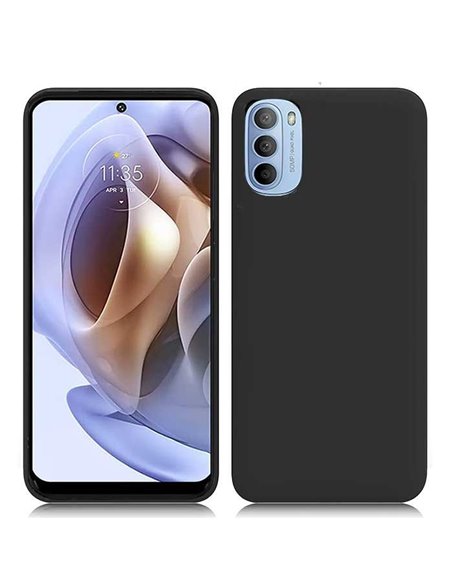 CUSTODIA per MOTOROLA MOTO G31, MOTO G41 - IN GEL TPU SILICONE SLIM COLORE NERO SATINATO