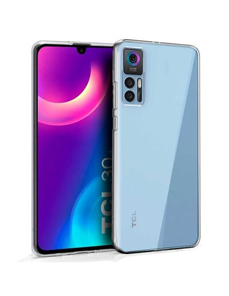 CUSTODIA per TCL 30, 30 5G, 30 PLUS - IN GEL TPU SILICONE TRASPARENTE