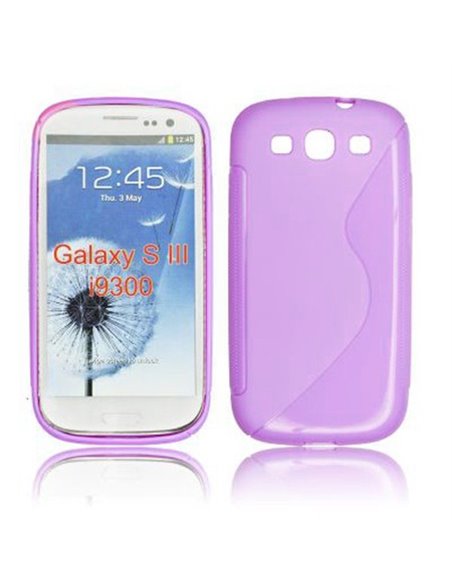 CUSTODIA GEL TPU SILICONE DOUBLE per SAMSUNG i9300 Galaxy S3, I9300i Galaxy S3 Neo COLORE VIOLA