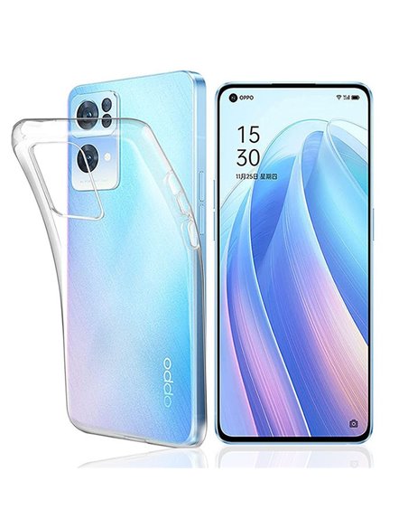 CUSTODIA per OPPO FIND X5 LITE, RENO 7 5G - IN GEL TPU SILICONE TRASPARENTE