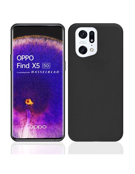 CUSTODIA per OPPO FIND X5 - IN GEL TPU SILICONE SLIM COLORE NERO SATINATO