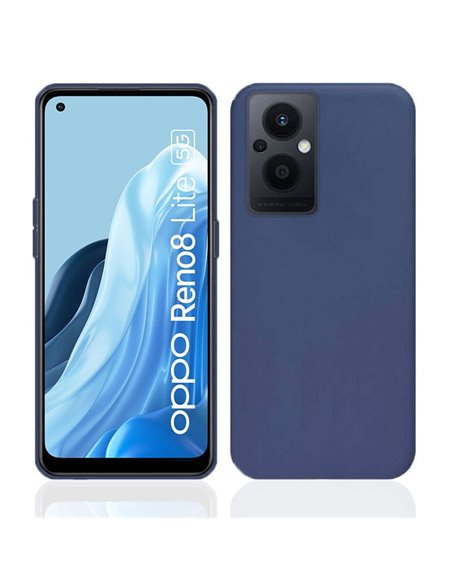 CUSTODIA per OPPO RENO 8 LITE, RENO 7 LITE, RENO 7Z - IN GEL TPU SILICONE SLIM COLORE BLU SATINATO