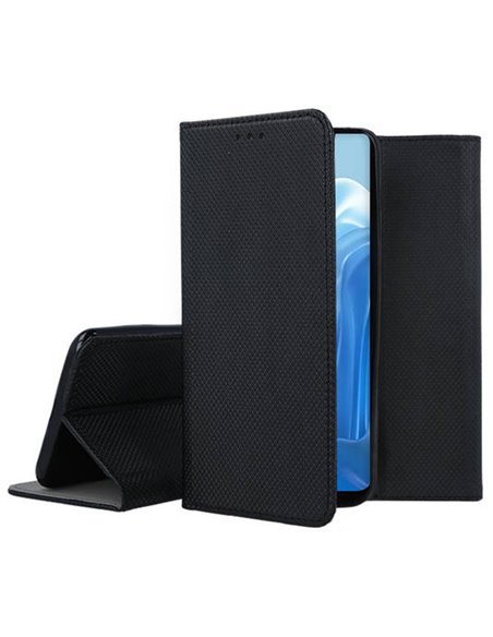CUSTODIA per OPPO RENO 8 LITE, RENO 7 LITE, RENO 7Z - FLIP ORIZZONTALE con CHIUSURA MAGNETICA, STAND ED INTERNO IN TPU NERO