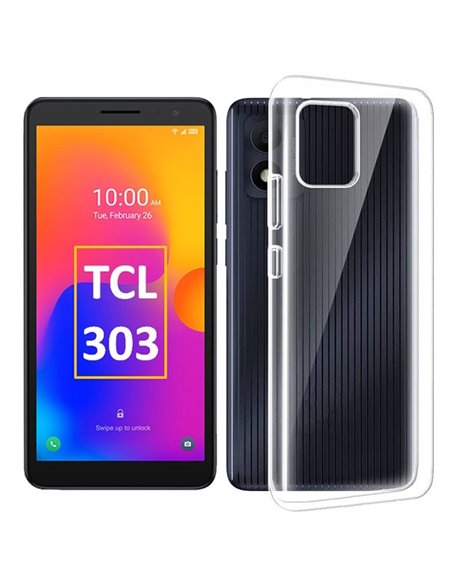 CUSTODIA per TCL 303 IN GEL TPU SILICONE TRASPARENTE