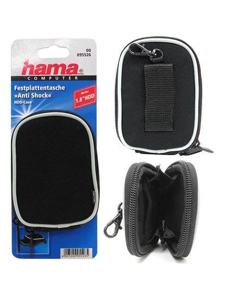 CUSTODIA UNIVERSALE IN NEOPRENE - DIMENSIONI INTERNE 6,5x9,5x2CM CON PASSACINTURA, GANCIO E CHIUSURA A ZIP COLORE NERO 00095526 