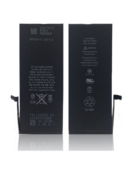 BATTERIA OEM per APPLE IPHONE 6S PLUS, 5.5' POLLICI - APN: 616-00045 - 2750 mAh LI-ION BULK (NO LOGO APPLE)