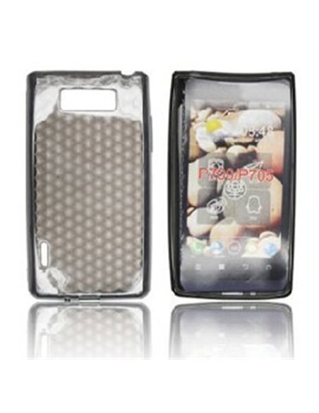 CUSTODIA GEL TPU SILICONE per LG P700 Optimus L7, P705 COLORE NERO