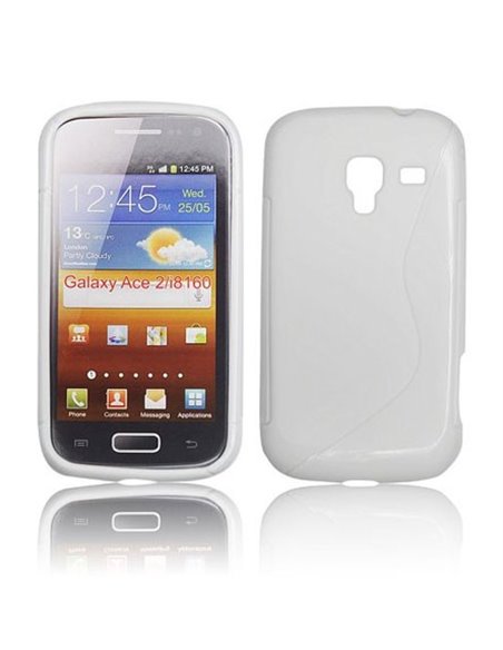 CUSTODIA GEL TPU SILICONE DOUBLE per SAMSUNG I8160 Galaxy Ace 2 COLORE BIANCO