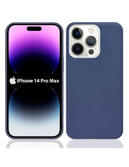 CUSTODIA per APPLE IPHONE 14 PRO MAX (6.7') IN GEL TPU SILICONE SLIM COLORE BLU SATINATO