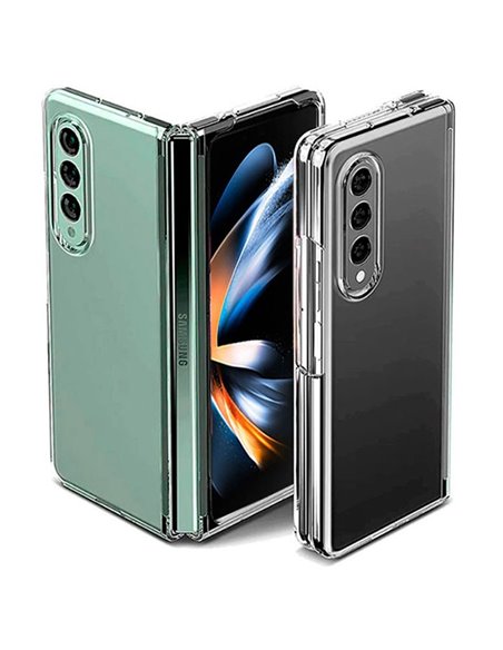 CUSTODIA per SAMSUNG GALAXY Z FOLD 4 (F936) TRASPARENTE COMPOSTA DA 1 PARTE RIGIDA CON CORNICE IN TPU + BUMPER PER IL COVER SCRE