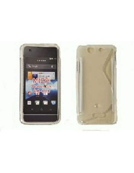 CUSTODIA GEL TPU SILICONE DOUBLE per SONY MT28i XPERIA SX COLORE BIANCO