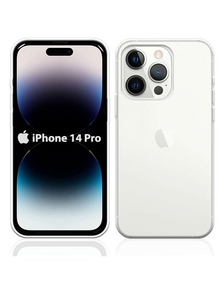 CUSTODIA per APPLE IPHONE 14 PRO (6.1') IN GEL TPU SILICONE TRASPARENTE