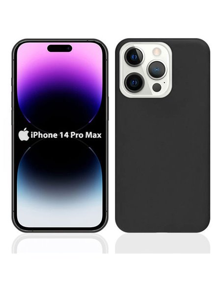 CUSTODIA per APPLE IPHONE 14 PRO MAX (6.7') IN GEL TPU SILICONE SLIM COLORE NERO SATINATO