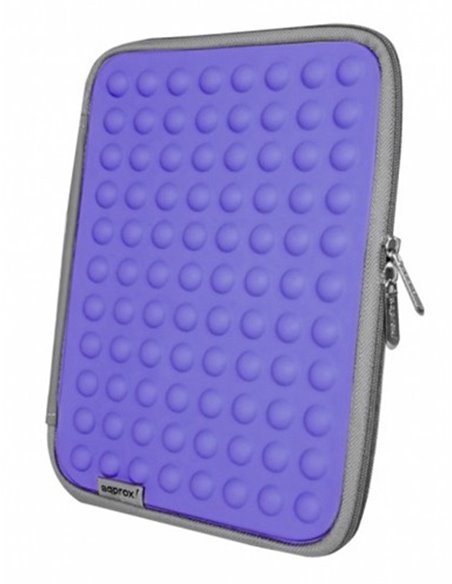 CUSTODIA UNIVERSALE IN TESSUTO IMBOTTITA CON ZIP per TABLET FINO A 10.1' POLLICI COLORE VIOLA APPROX