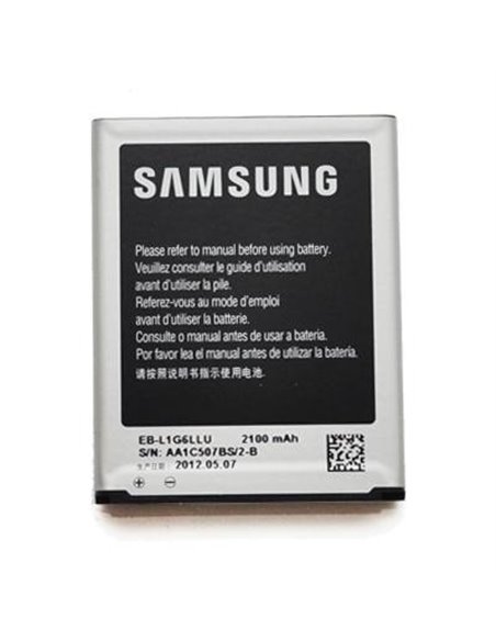 BATTERIA ORIGINALE SAMSUNG EB-L1G6LLUC per I9300 GALAXY S3, I9300i GALAXY S3 NEO 2100 mAh LI-ION BULK