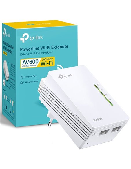 POWERLINE EXTENDER AV600 300Mpbs WI-FI CON DUE PORTE ETHERNET COLORE BIANCO TL-WPA4220 V4 TP-LINK (UNITA' AGGIUNTIVA)