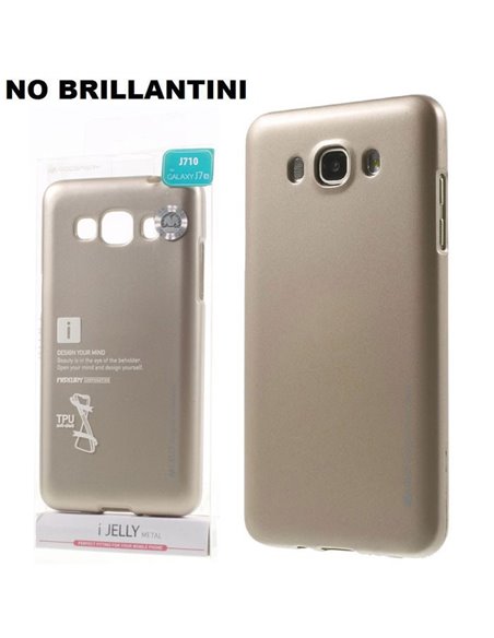 CUSTODIA GEL TPU SILICONE per SAMSUNG SM-J710 GALAXY J7 (2016) ORO ALTA QUALITA' MERCURY I-JELLY BLISTER (NO BRILLANTINI)